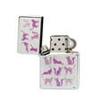 thumbnail image 2 of KuzmarK Silver Windproof Flip Top Lighter -  Kitty Cat Pink, 2 of 2