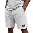 thumbnail image 2 of Waffle Knit Shorts for Mens Elastic Waist Breathable Textured Short Pants Casual Summer Athletic Beach Vacation Shorts White 3XL, 2 of 5