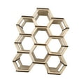 thumbnail image 2 of MAGIDEAL Honeycomb Shape Shelf 9 Storage Panes Wooden Storage Rack for Figures Plants 55cmx45cmx15cm, 2 of 8