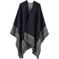thumbnail image 1 of BRILLAR Capa Poncho de Punto de Gran Tamaño para Mujer - Chal de Invierno de Moda, 1 of 5