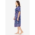 thumbnail image 3 of Dreams & Co. Plus Size V-Neck Short Sleeve Short T-Shirt Lounger, 3 of 6