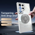 thumbnail image 3 of Designed for Samsung Galaxy S24 Ultra Crystal Clear Back Case, Luxury Case with Lens Protector Drop Protective Magnetic Rotating Ring Kickstand Shockproof Thin Fit Phone Case Cover, White, 3 of 7
