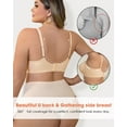 thumbnail image 3 of Plus Size Wireless Push Up Bra for Women Seamless Deep V Everyday Bras Full Coverage Soft Supportive Brassiere, 3 of 7