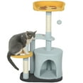 thumbnail image 1 of PawHut Cat Tree, 31.5" Cat Tower for Indoor Cats with Plush Perch, Blue, 1 of 10