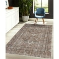 thumbnail image 4 of Modern Decorative Rug, Colorful Abstract Pipe Look Lines Ethnic Tribal Motifs Bohemian Cultural, Quality Carpet for Bedroom Dorm and Living Room, 6 Sizes, Brown Grey Pale Salmon, by Ambesonne, 4 of 4