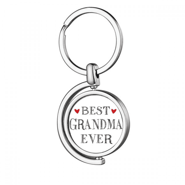 Meilleure Grand-Mère Jamais Citer Parents Rotation Porte-Clés Porte-Clés en Métal