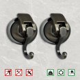 thumbnail image 2 of Gancho de ventosa, gancho fuerte y resistente, gancho de ducha con ventosa al vacío, reutilizable, baño, cocina, inodoro, (2 piezas, bronce), 2 of 5