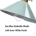 thumbnail image 4 of Claxy 9" Gold Pendant Light with Aqua Blue Cone Metal Shade, 4 of 7