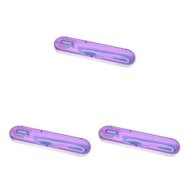 Caja esterilizadora de cepillo de Tholdsy con luz antibacterias portátil azul 21 x 5 x 2,35 cm