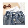thumbnail image 4 of Paiwinds Girls' Summer Solid Color A-Line Denim Mini Skirt with Elastic Waist, Soft Denim for Casual Everyday, 4 of 9