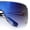 Gold Frame - Blue Mirror Lens, variant on SA106 Oversized Rimless Shield Visor Wrap Around Sunglasses / Gold - Brown