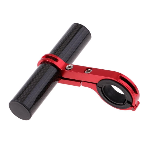 Soporte de Extensión Manillar Doble de Bici, Manillar de Soporte de Montaje de de Fibra de Carbono para Bicicleta Velocímetro 31.8mm rojo Macarena Extensor de manillar