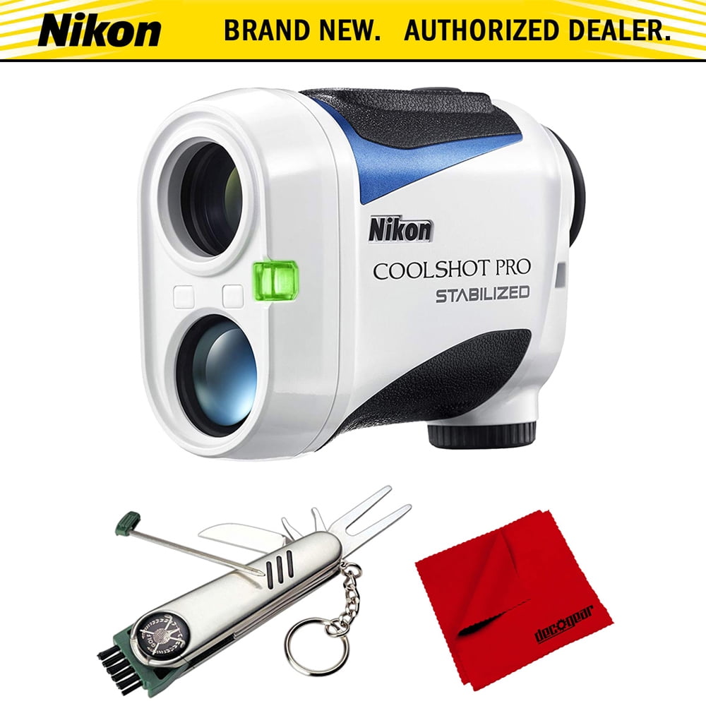 Nikon Coolshot Pro Golf Laser Rangefinder (16555) w/ Deco Gear 7-in-1 Golf Tool Bundle