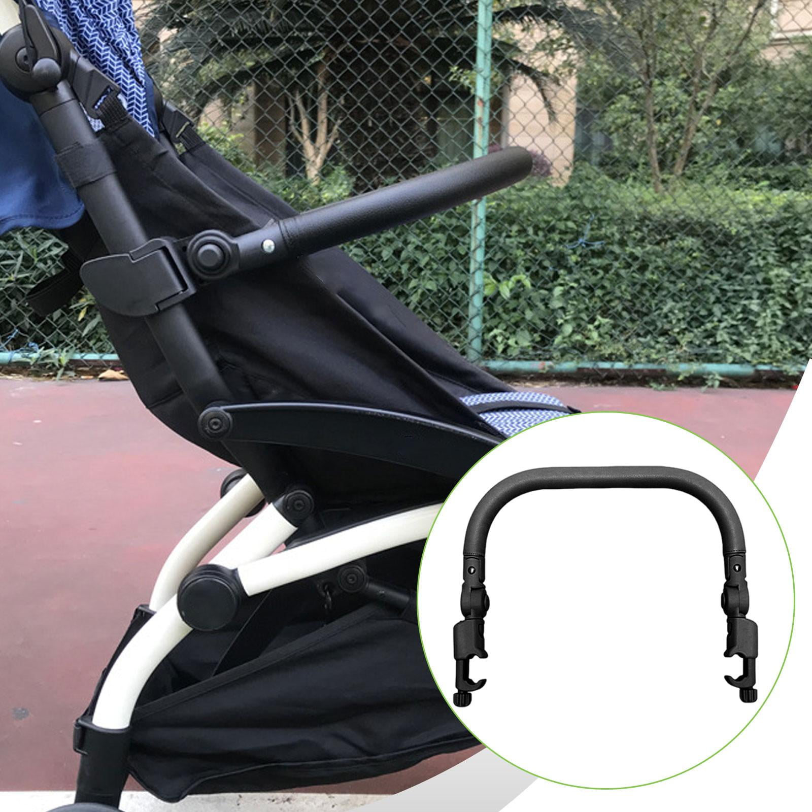 Stroller Armrest Guardrail Handrail PU Leather Material Adjustable Angle for ST208 ST206 Baby Strollers