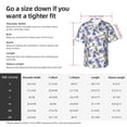 thumbnail image 6 of Lsque Blue Flax Flowers pattern Hawaiian Shirt for Men, Unisex Summer Beach Casual Short Sleeve Button Down Shirts-Medium, 6 of 9