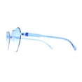 thumbnail image 4 of Girls Child Size Rimless Heart Shape Plastic Sunglasses Blue, 4 of 4