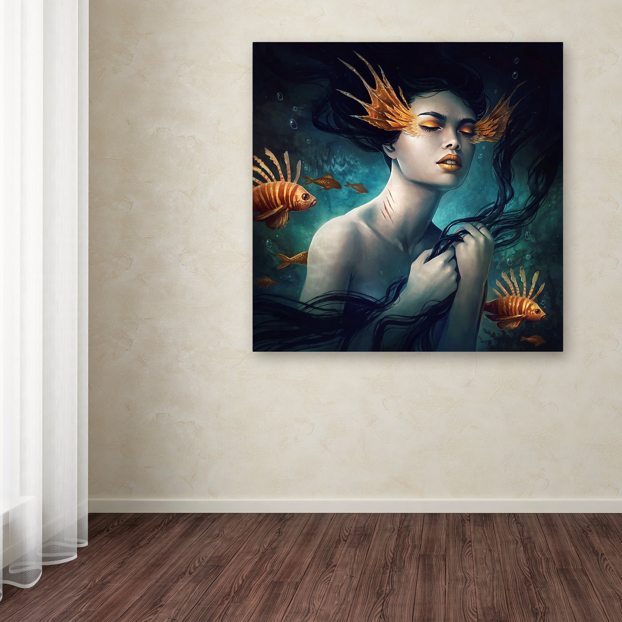 Trademark Fine Art 'Mermaid' Canvas Art by JoJoesArt
