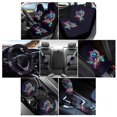 thumbnail image 2 of Renewold Sea Turtle Watercolor 12 Pieces Car Seat Cover Steering Wheel Cover, Seat Belt Strap Wrap Cover Armrest Pad Handbrake Cover Gear Shift Cover+Truck Vans Sedans Cup Holder Coasters, 2 of 7