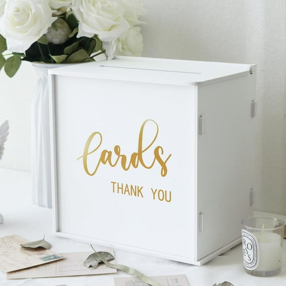 Wedding Card Box with Lock PVC Card Box for Wedding Reception Daisy DIY Wedding Money Envelope Card Box for Party Graduation Baby Shower Birthday Decorations