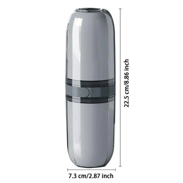 Portacepillos De Dientes Cubierto Contenedor De Almacenamiento PortáTil Para Cepillos De Dientes Contenedor De Almacenamiento Protector Para Cepillos De Dientes Negro TranslúCido