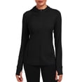 thumbnail image 6 of NELEUS Womens Hooded Athletic Jackets Workout Jacket Full Zip with Thumb Holes and Pockets,Black,US Size S, 6 of 8