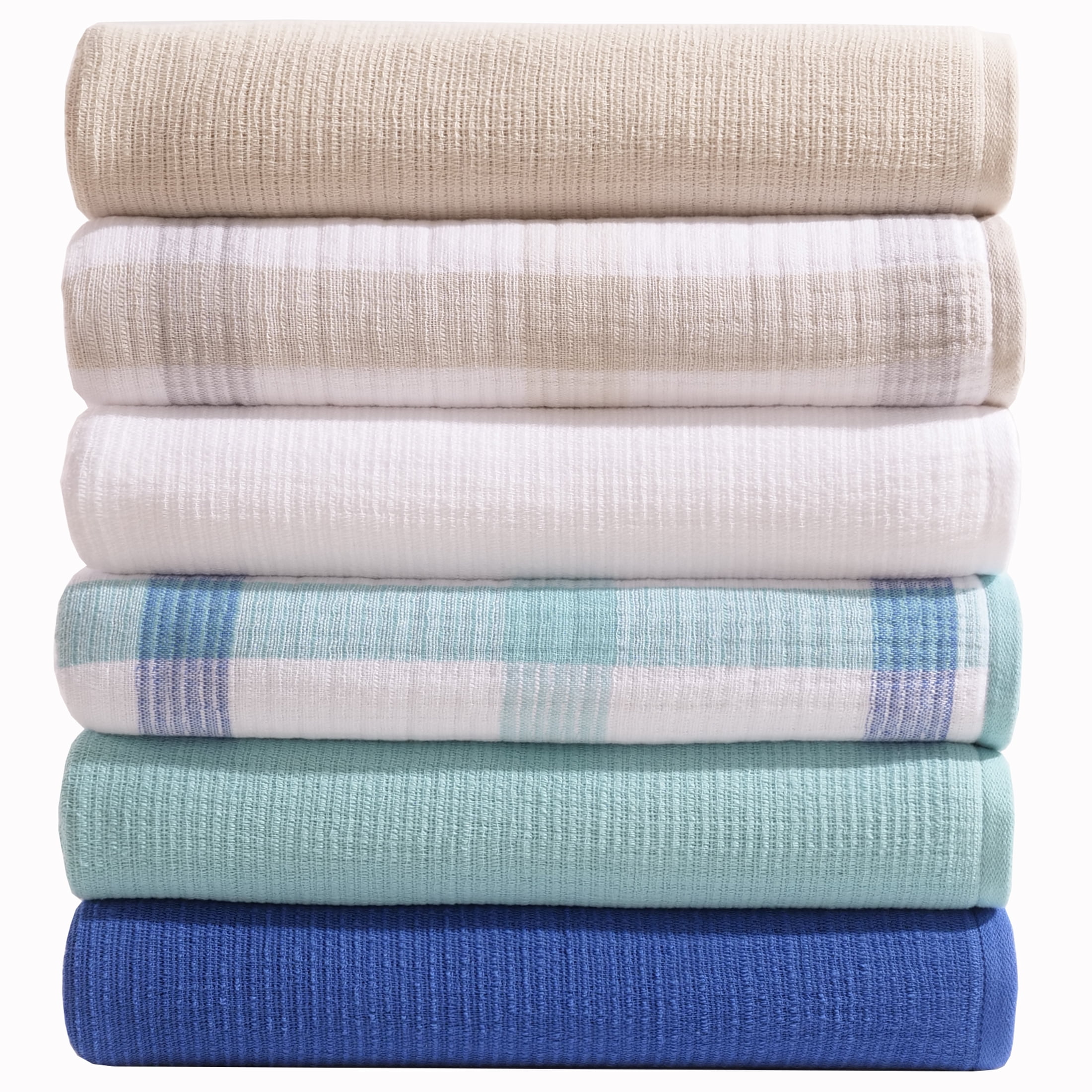 Loft by Loftex New Generation Stripe Bath Towel,Aqua