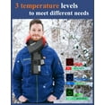 thumbnail image 4 of Heated Scarf for Men/Women with 5500mAh Battery, 7 Temperature Settings Battery Operated Heater for Winter, 4 of 7