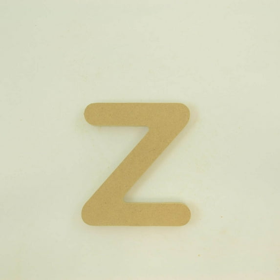 Package of 1, 12 Inch X 1/2" Thickness MDF Letter z in The Gotham Rounded Font, Thick, Lower Case for Art & Craft Project, Made in USA