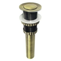 Kingston Brass EV8413 Coronet Brass Push Pop-Up Bathroom Sink Drain in Antique Brass