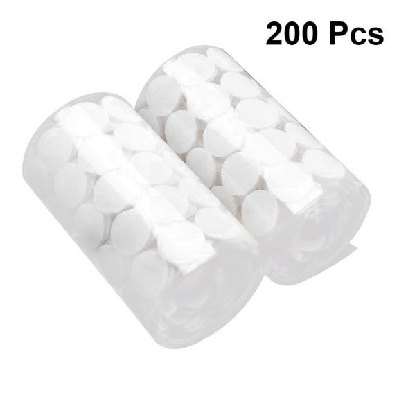 FELTECHELECTR Removable Mounting Tape Sticky Tapes White 200 Pairs Nylon Holding Drawings