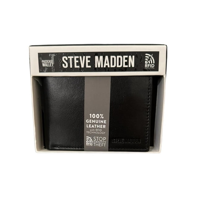 Cartera Billetera Steve Madden Para Hombre Color Negro