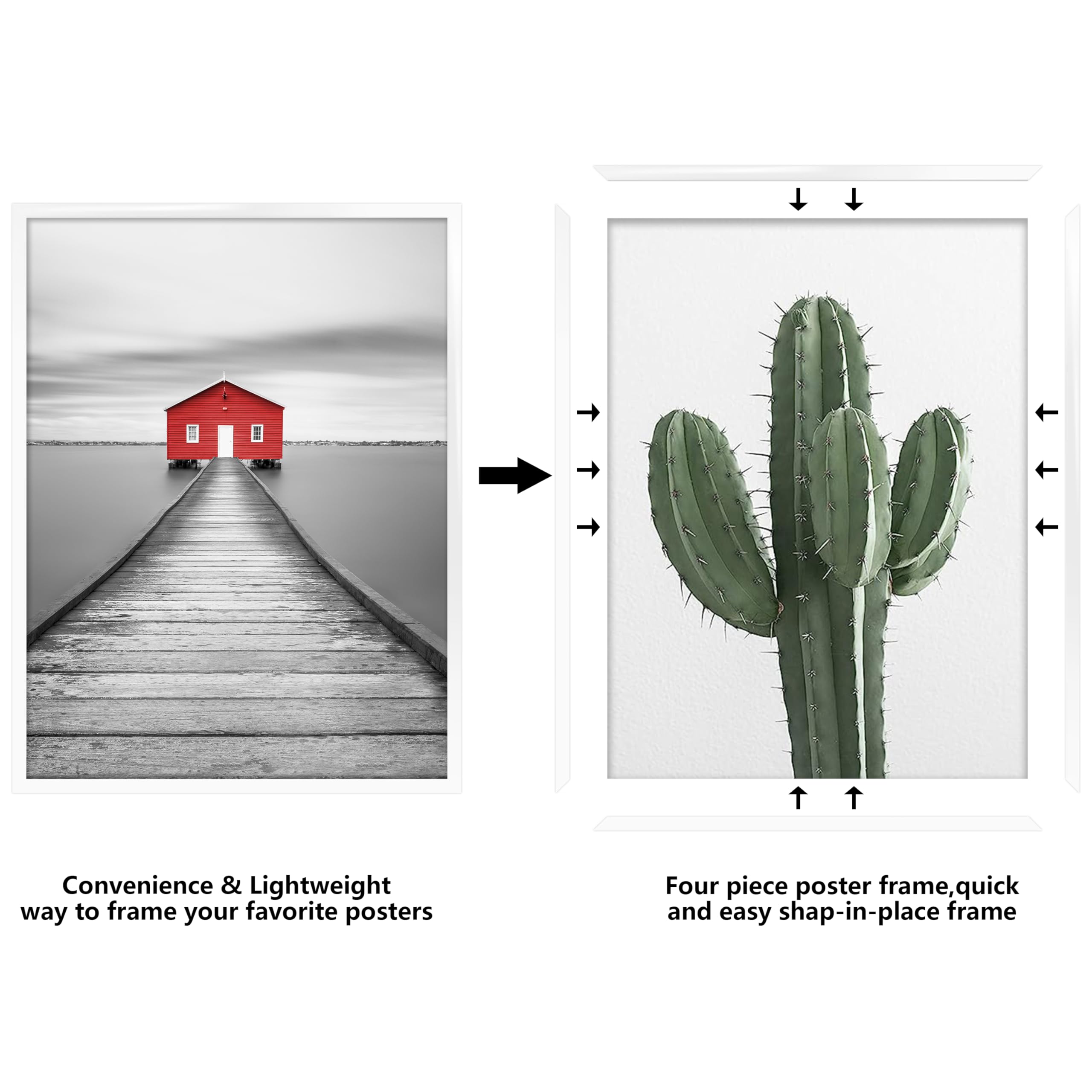 ELSKER&HOME 12x16 Poster Frame 3 Pack, White photo 2
