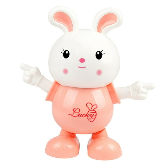 Cyber and Monday Deals Electric Dance Little Rabbit Music Dance Meng Meng Rabbit Lantern Children'S Toys, Boys And Girls Toys Birthday Gifts Pink