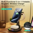 thumbnail image 2 of delpattern 3 in 1 Charging Station for iPhone, Magnetic Wireless Charger for iPhone 14 13 12 11/Pro/XS/XR,AirPods 3/2/Pro, Charger Dock Station for iWatch 7/6/5/4/3/2, Black, 2 of 9