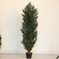 thumbnail image 2 of Poetree 2 Pack 5 ft Cedar Plants Outdoor Artificial Topiary Fake Tree UV Resistant Potted Tree for Porch Decor Faux Pine Tree, 2 of 8