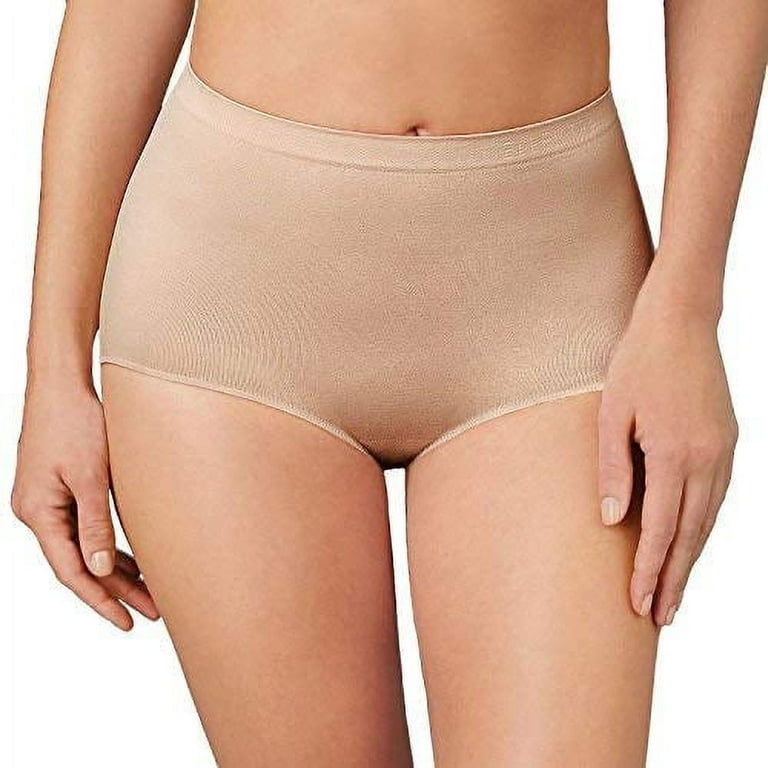Ellen Tracy Essentials Womens Seamless Briefs 4-Pack Panties (Ivory Tan,  XX-Large)