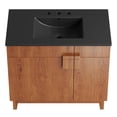 thumbnail image 6 of Modway Miles 36" Wood Bathroom Vanity with Tapered Legs in Black/Walnut, 6 of 11