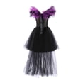 thumbnail image 3 of BLTIBY Toddler Kids Sleeveless Witch Cosplay Dresses for Girls Tulle Mesh Fancy Festival Dress Up Purple 8-9Years, 3 of 4