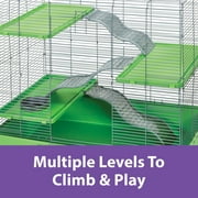Kaytee Multi-Level Exotics Habitat for Pet Chinchillas, Rats, and Other Exotic Small Animals, 30x18 Inches