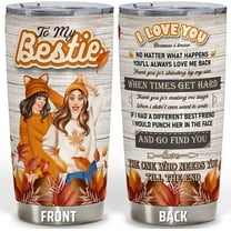 Unique Gifts For Your Bestie - Lovely Gifts For Bestie Couple Friend - Autumn Birthday Christmas Gifts Idea For Best Friend Women - 20 Oz Stainless Steel Insulated with Lid
