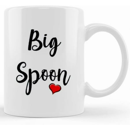 

Spoon Coffee Mug Ceramic Coffee Mug Valentine Day Gift Couple Heart Print Mug Mug Set Of Two Spooning Mug Novelty Coffee Mugs 11oz 15oz Mug