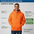 thumbnail image 4 of Gildan High Visibility Safety Hoodie Sweatshirt Winter Hi Vis Reflective Pocket Sweatshirt (Safety Orange Pack 2, L), 4 of 7