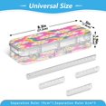 thumbnail image 3 of Double-Layer Transparent PET Plastic Printed Pen Case With Freely Detachable Partitions And Snap Fastening Design Suitable For Study Office And Outings Groovy Daisies with Smiley Faces, 3 of 7