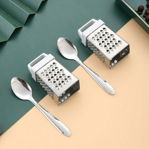 JilgTeok Mini Cheese Grater Stainless Steel Loaf Grater with Handle Efficient Kitchen Tool for Grating Garlic Nutmeg Chocolate Ginger Vegetable Dishwasher Safe Multifunctional