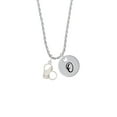 thumbnail image 2 of Delight Jewelry Silvertone Cat Silhouette Heart Silvertone Script Initial Disc - O - Charm Necklace, 20"+3", 2 of 4