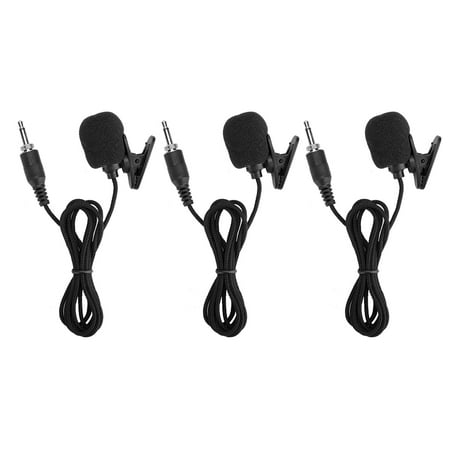 

3PCS 04A Compact Professional Mini 3.5mm Screw Plug Microphone Wired Lapel Collar Clip Amplifier Mic