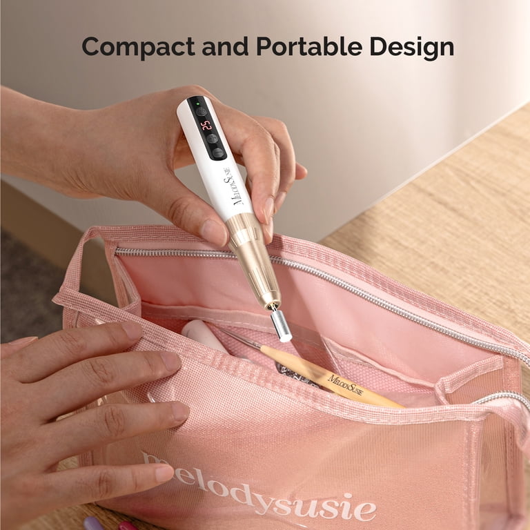 MelodySusie Cordless Nail Drill with 6 Attachments, Electric Nail
