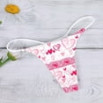 thumbnail image 4 of ZHOUCHANKIDS Women's Valentine's Day Printed Thong Panties Breathable Soft Comfortable Underwear for Her White XXL, 4 of 6