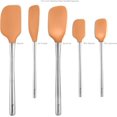 thumbnail image 3 of Tovolo Flex-Core Spatula Stainless Steel Handled Set (Set of 5) - Apricot, 3 of 4