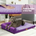 thumbnail image 3 of Exclusivo Mezcla Orthopedic Pet Bed for Medium Dogs 36"X24", L Shaped Waterproof Dog Beds with Removable Washable Cover, Purple, 3 of 7